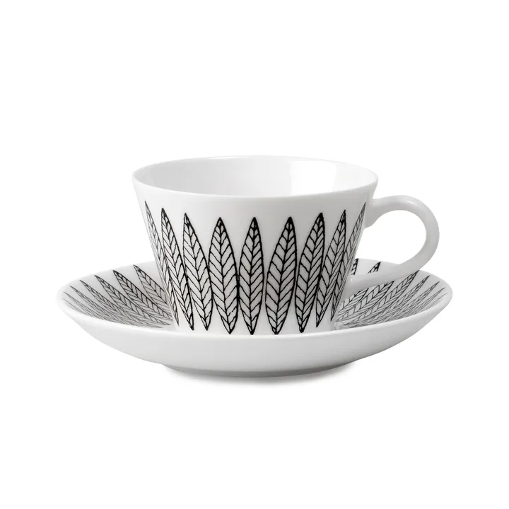 Ensemble tasse à café Svart Salix cône - Tasse à café + soucoupe - Gustafsbergs Porslinsfabrik