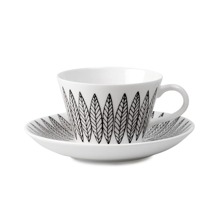 Ensemble tasse à café Svart Salix cône - Tasse à café + soucoupe - Gustavsbergs Porslinsfabrik