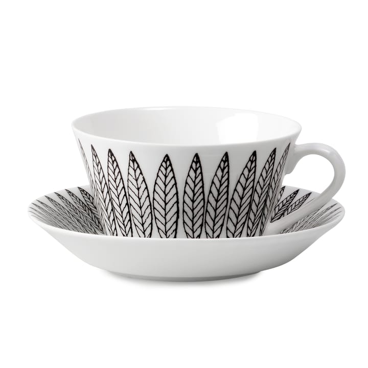 Ensemble tasse à thé Svart Salix cône - Tasse à thé + soucoupe - Gustavsbergs Porslinsfabrik