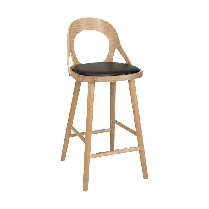 Chaise de bar Colibri 63 cm - Chêne huilé-coussin noir - Hans K