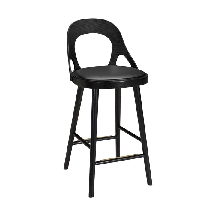 Chaise de bar Colibri 74 cm - Lasuré noir- coussin noir - Hans K
