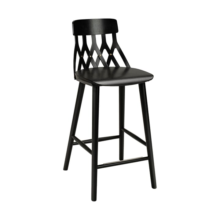 Chaise de bar Y5 63 cm - Frêne lasuré noir - Hans K