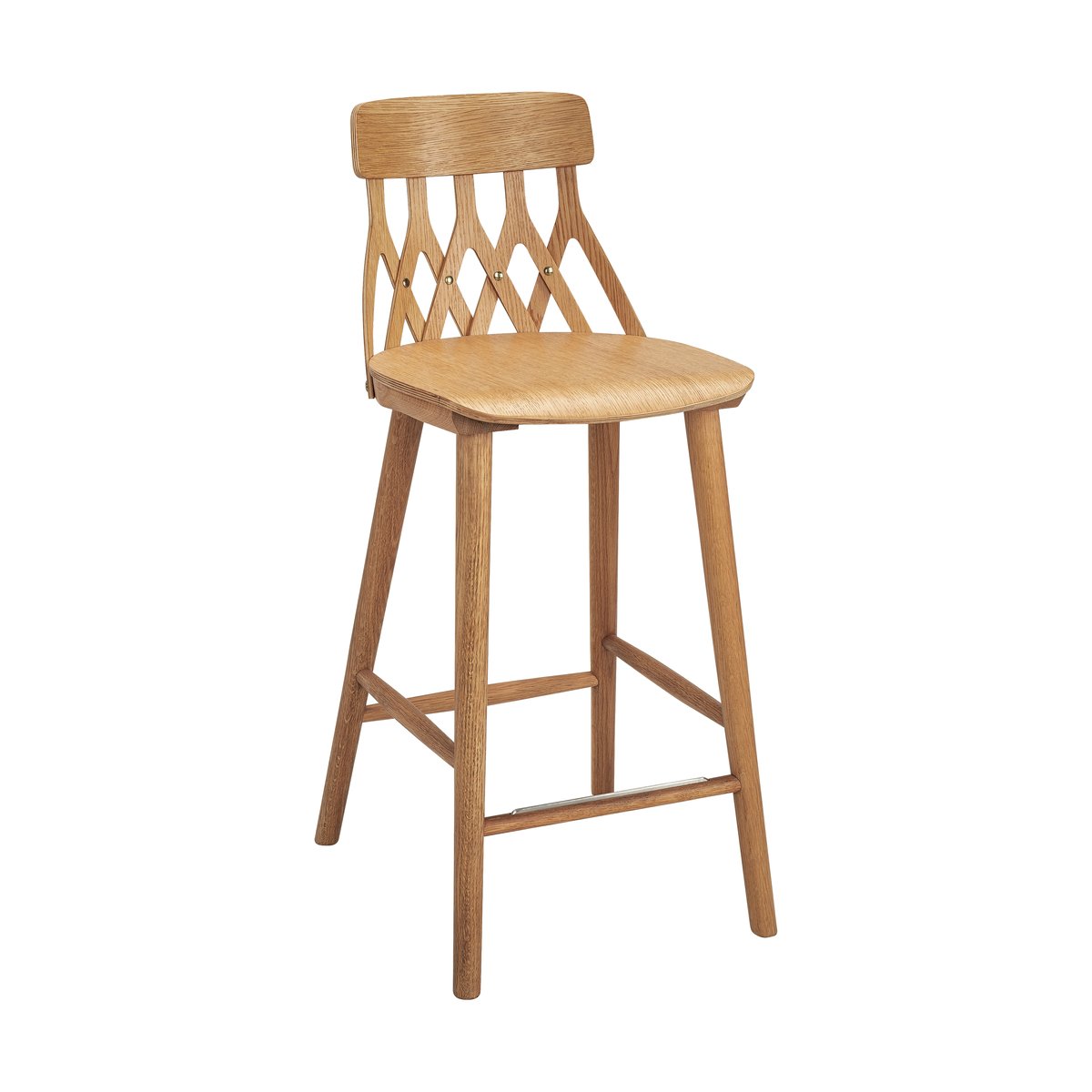 Hans K Chaise de bar Y5 74 cm Chêne huilé | Design Scandinave | Tabourets de bar | Marron