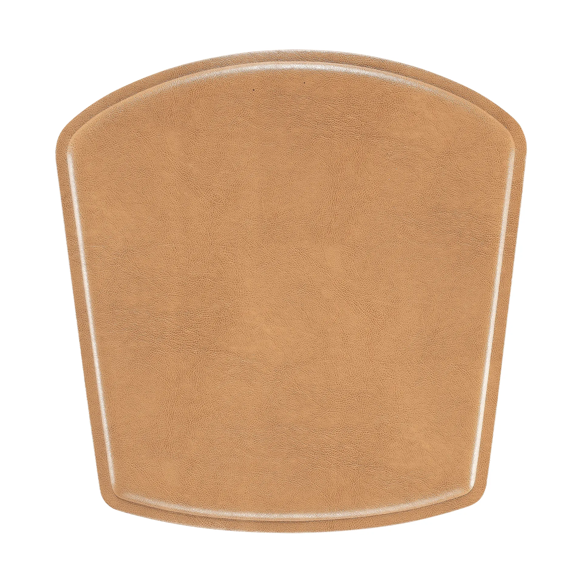 Coussin pour chaise de bar/chaise junior ZigZag, Cuir collé chameau Hans K