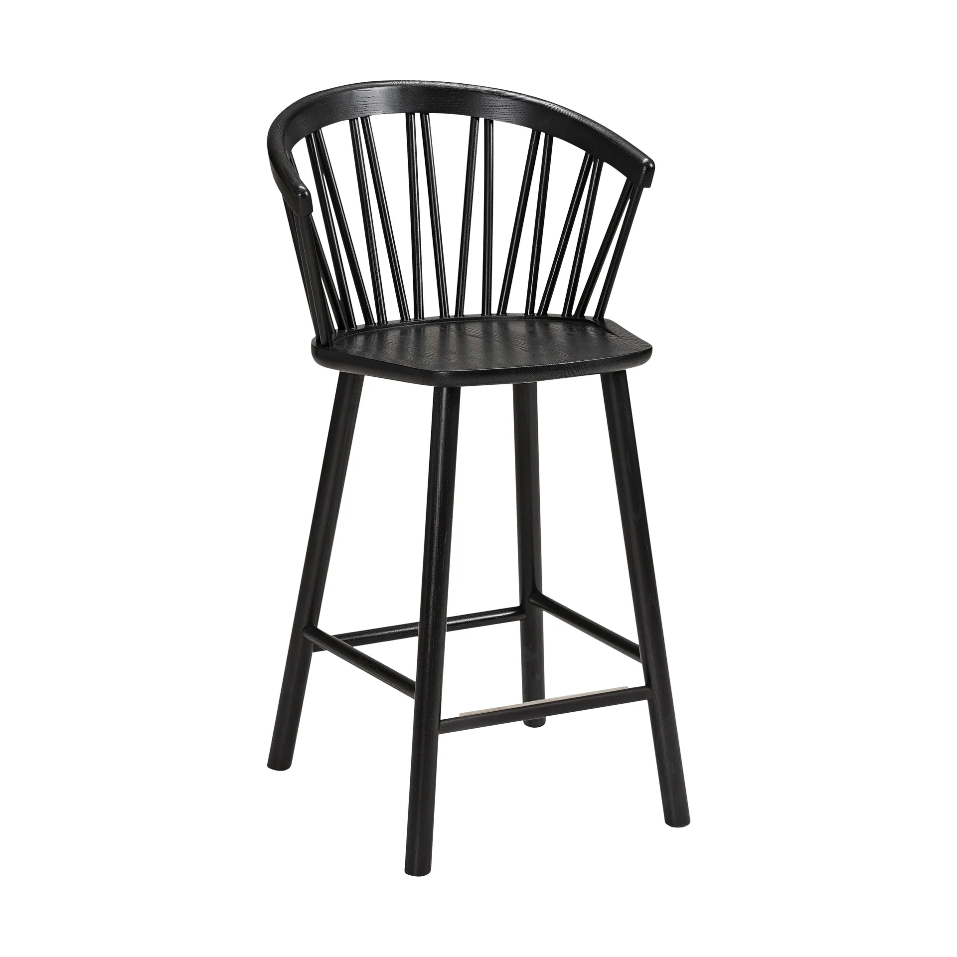 Fauteuil de bar ZigZag 63 cm, Lasuré noir Hans K