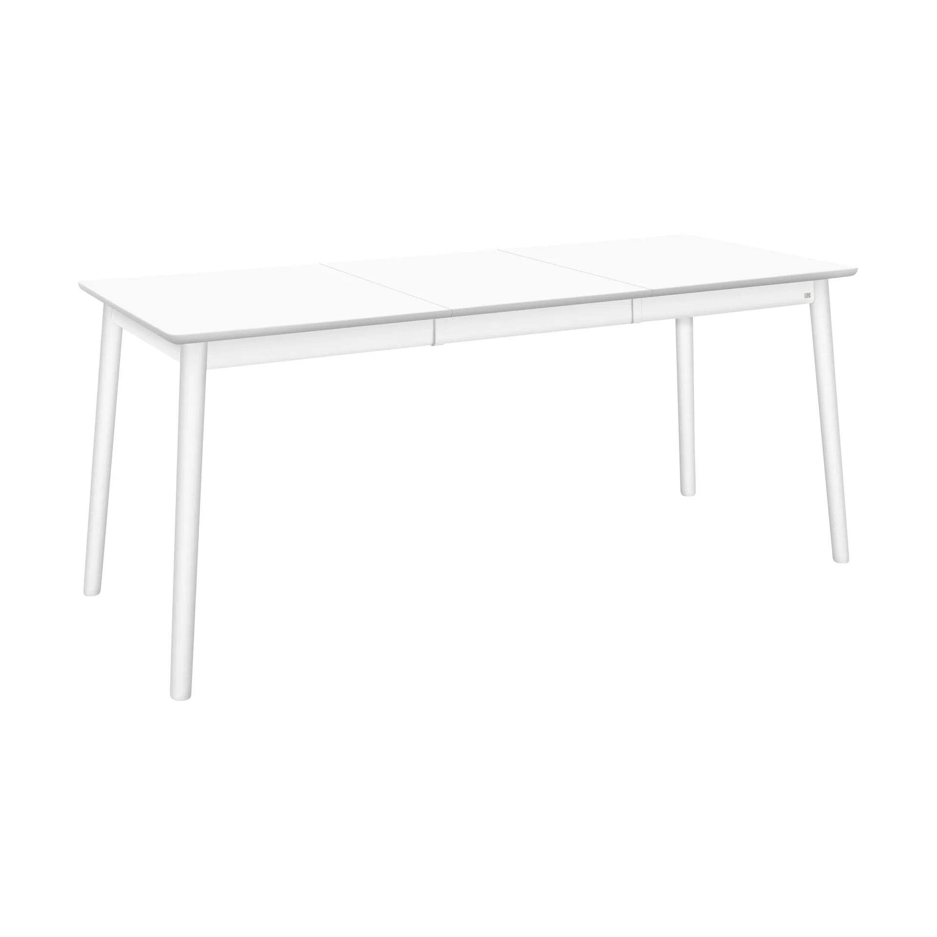 Table ZigZag 127x75 cm avec rallonge 53 cm, Bouleau blanc Hans K