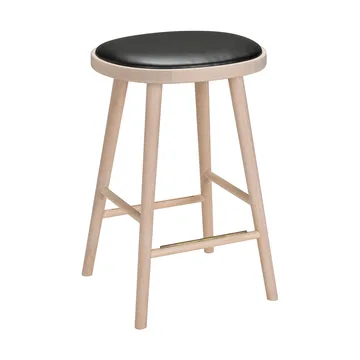 Tabouret de bar Colibri 63 cm - Chêne lasuré blond-coussin noir - Hans K