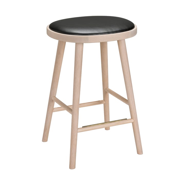 Tabouret de bar Colibri 63 cm - Chêne lasuré blond-coussin noir - Hans K