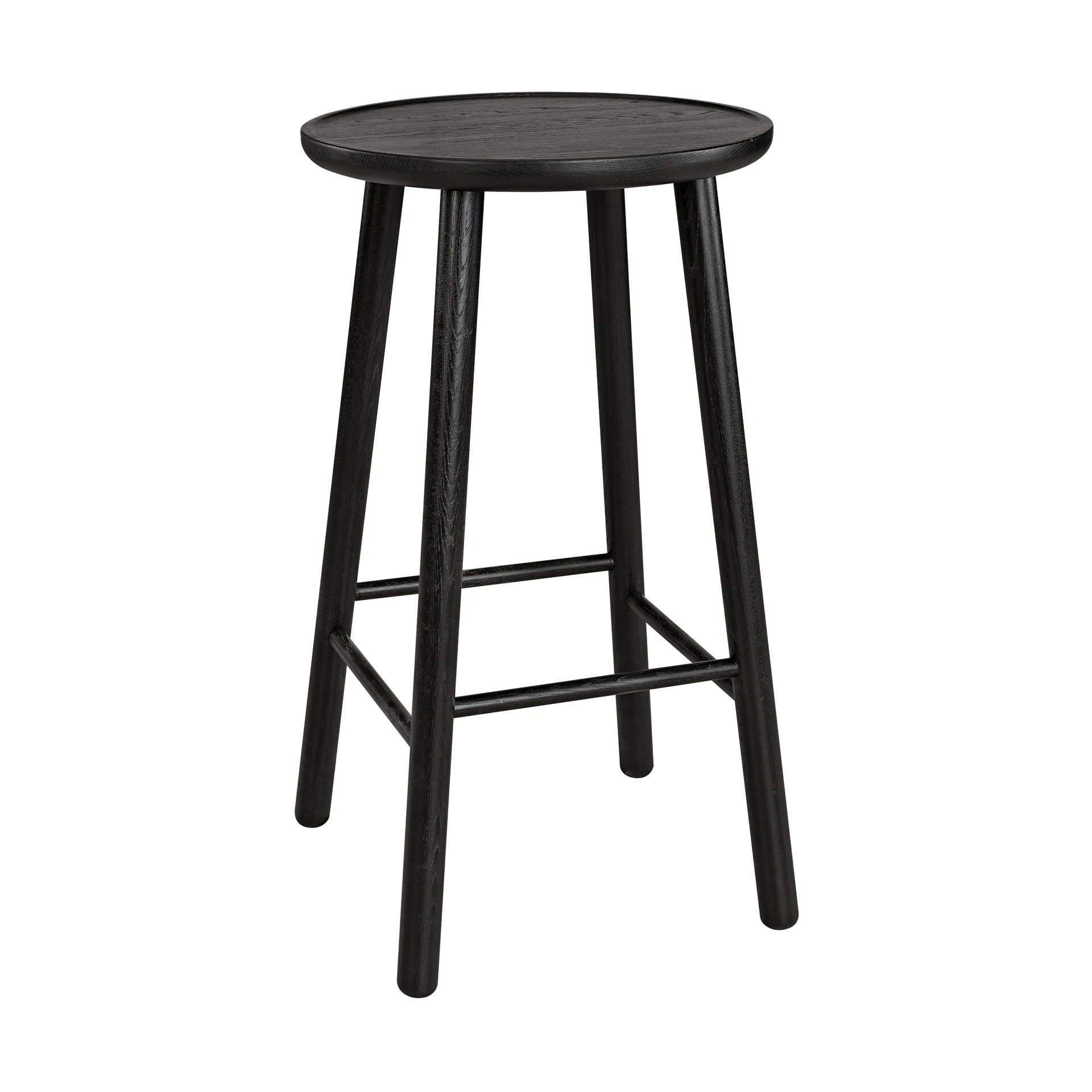 Tabouret de bar ZigZag 78 cm, Lasuré noir Hans K