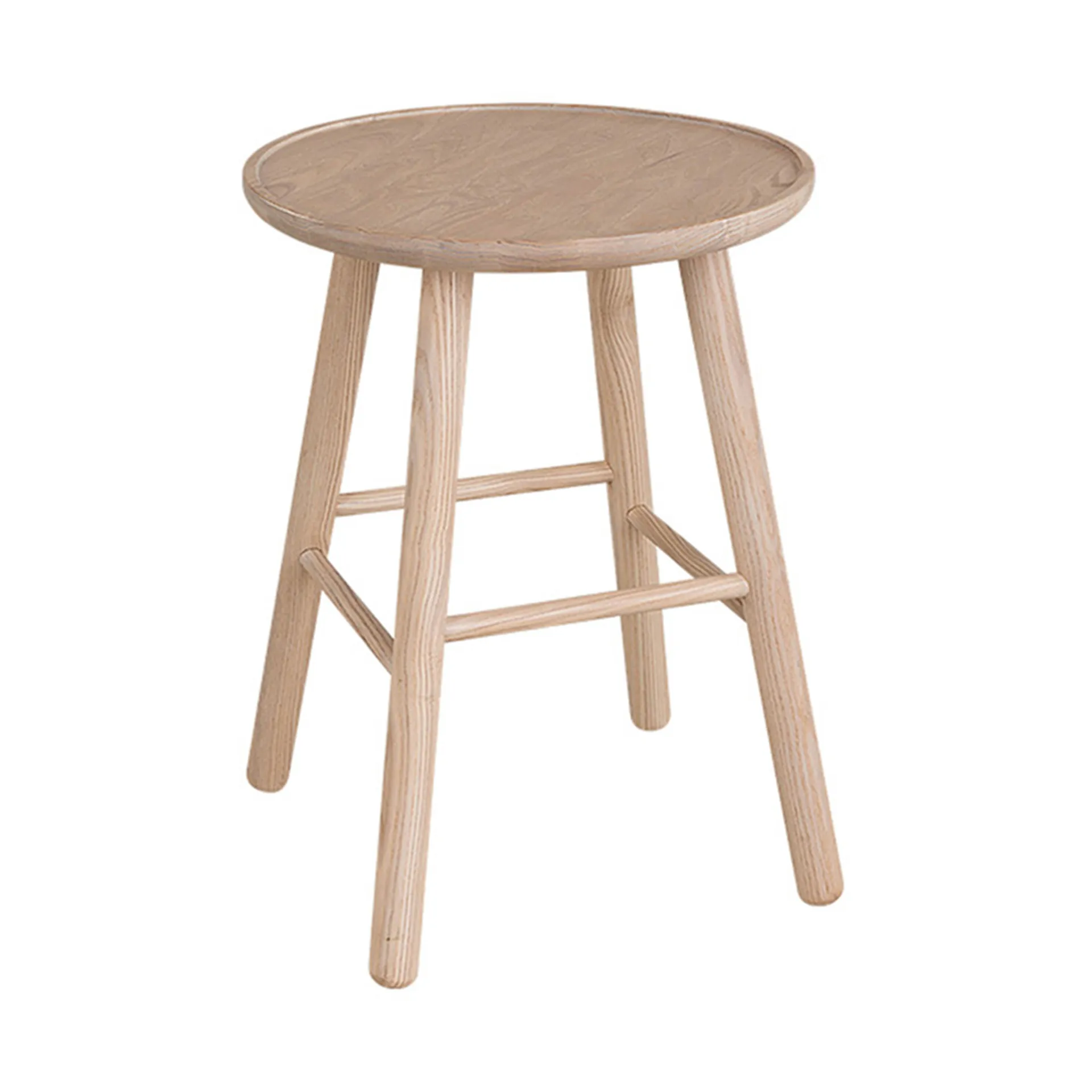 Tabouret ZigZag 47 cm, Frêne lasuré blond Hans K