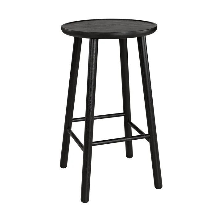 ZigZag tabouret de bar rond 63 cm - Lasuré noir - Hans K