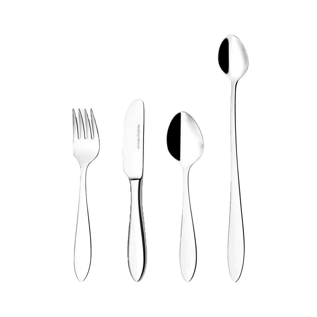 Couverts pour enfants Fjord 4 pièces, Acier inoxydable Hardanger Bestikk