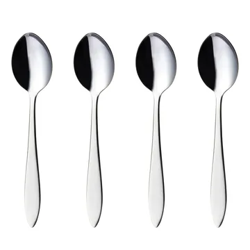 Cuillères à dessert Fjord lot de 4 - acier inoxydable - Hardanger Bestikk