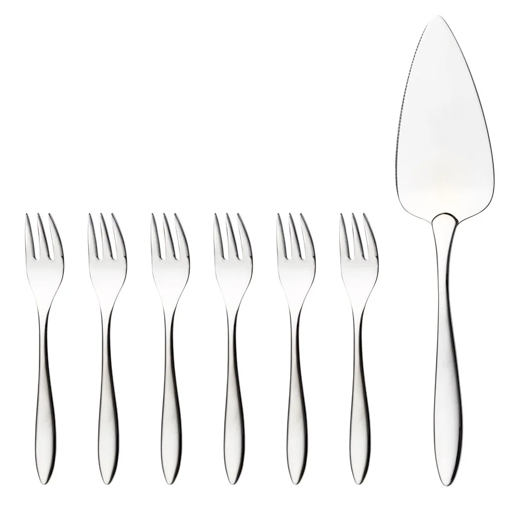 Ensemble à gâteau Maria 7 pièces, 7 pièces Hardanger Bestikk