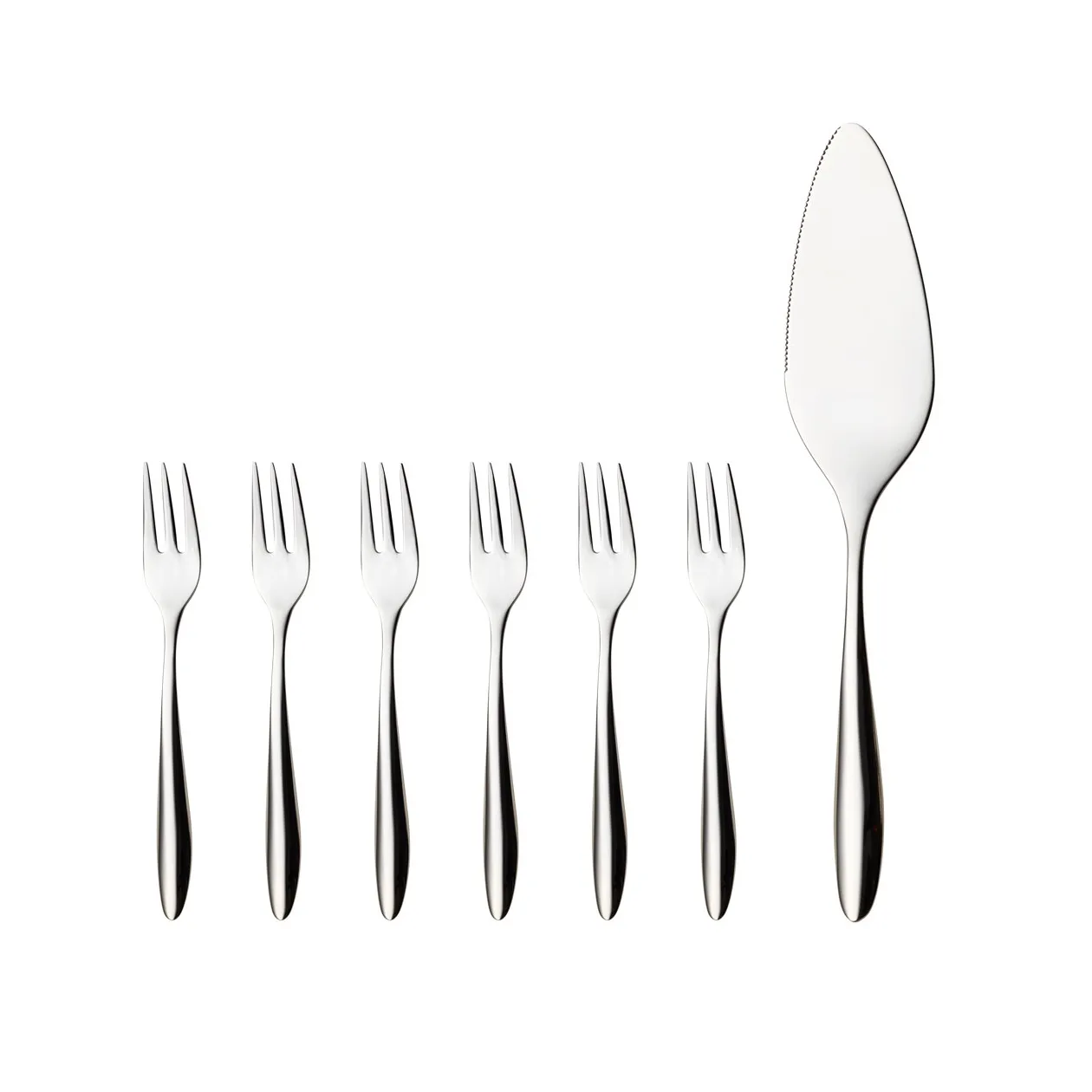 Set pour tarte Lykke 7 Pièces, Acier inoxydable Hardanger Bestikk