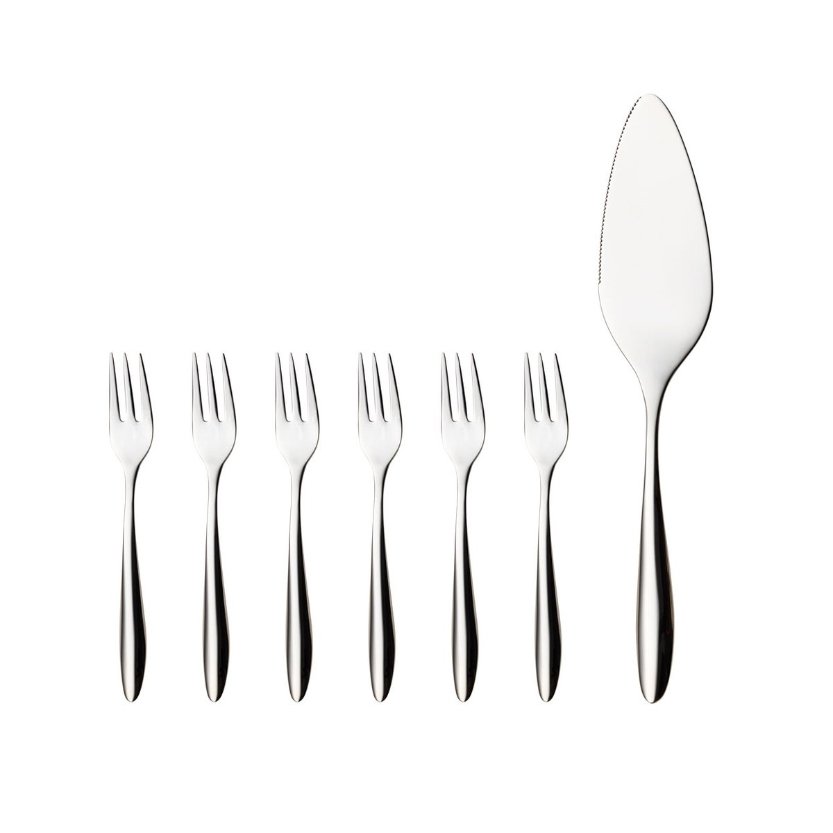 Hardanger Bestikk Set pour tarte Lykke 7 Pièces Acier inoxydable