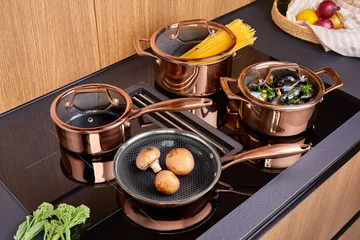 Casserole Hâws Santo avec couvercle, revêtement hybride 1,5 L - Rose Gold - Hâws