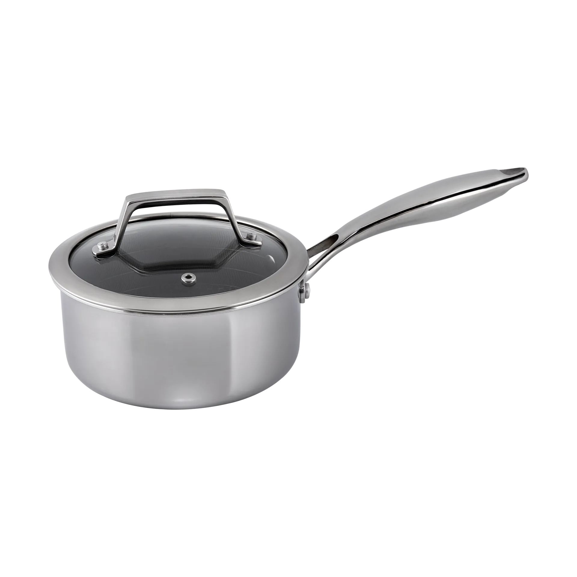 Casserole Hâws Santo hybrid coating avec couvercle 1,5 L, Acier inoxydable Hâws