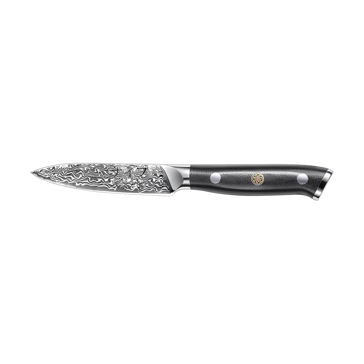 Couteau à herbes Damascus By Hâws 20 cm, Noir-acier inoxydable Hâws