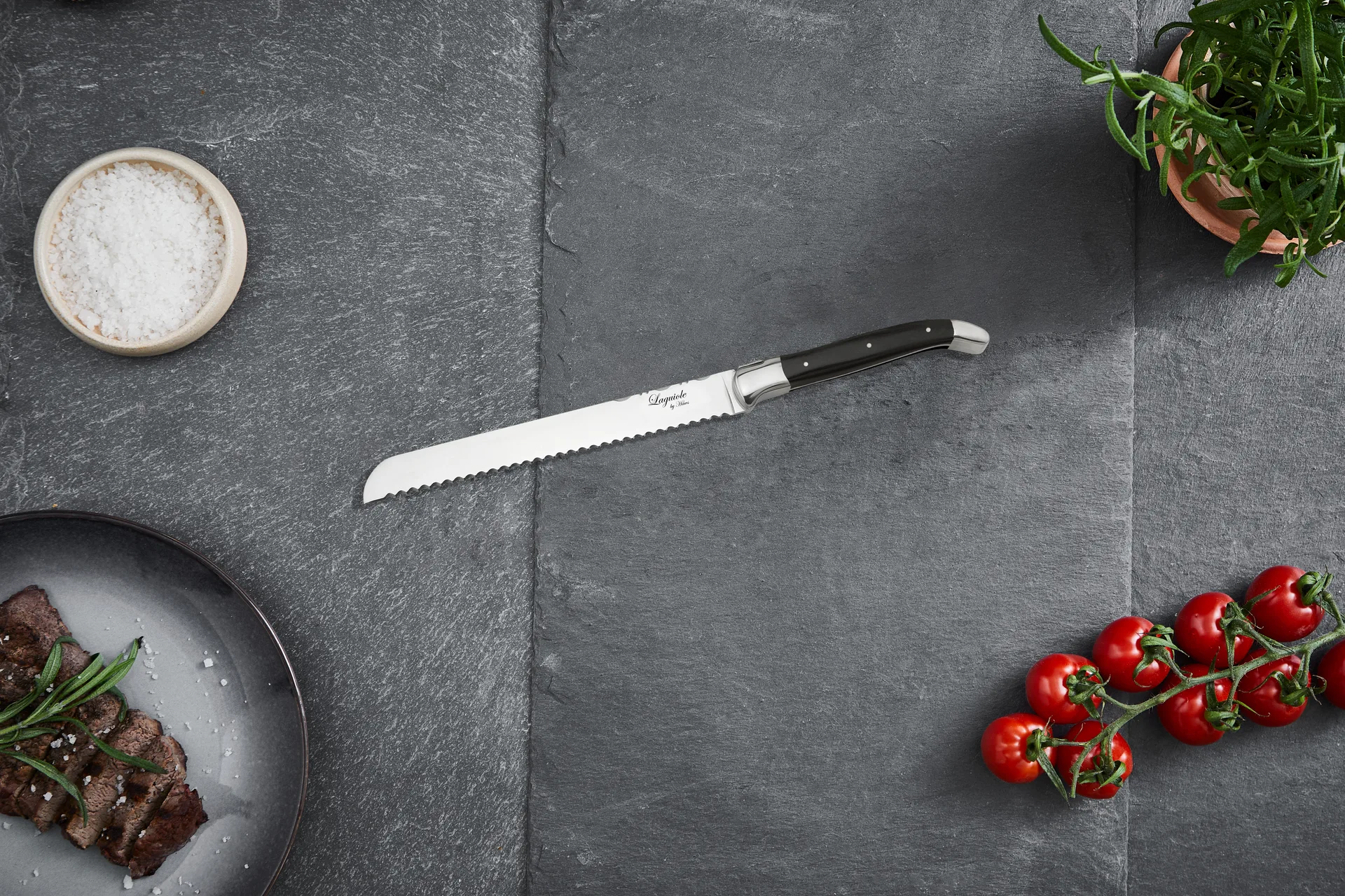 Couteau à pain Laguiole By Hâws 24,4 cm, Black Hâws