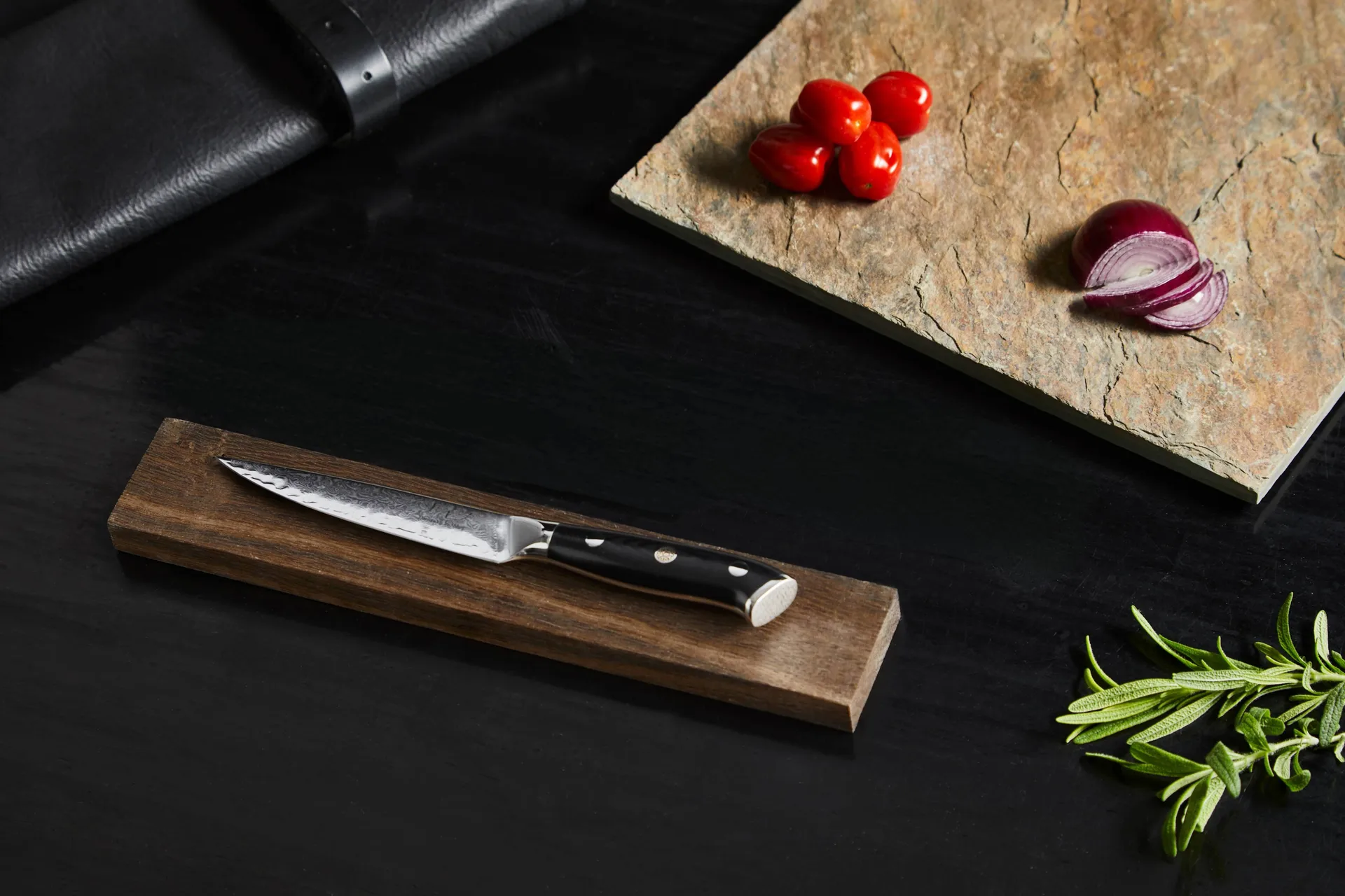 Couteau universel Damascus By Hâws 23,6 cm, Noir-acier inoxydable Hâws