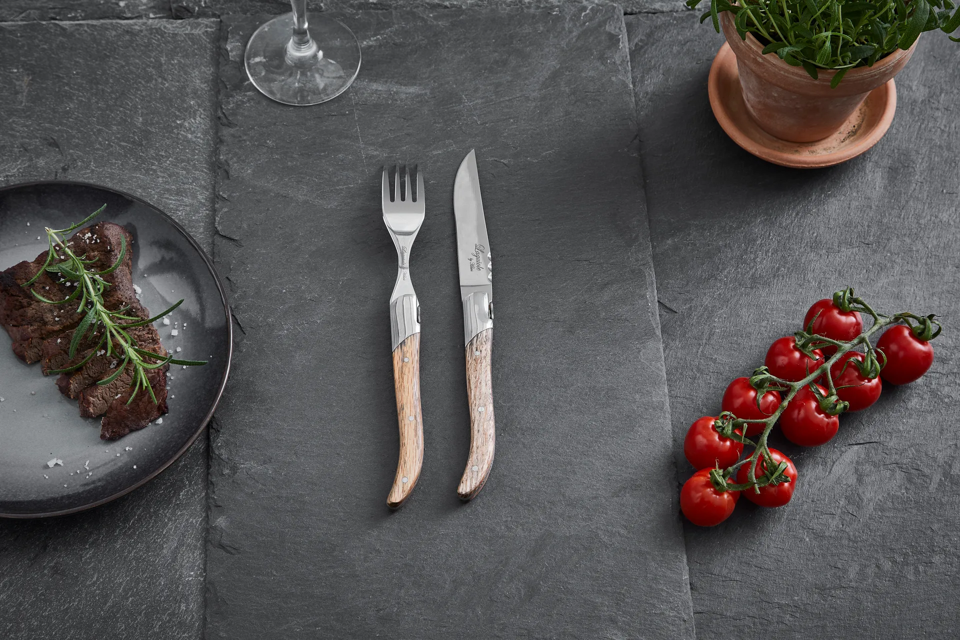 Couteaux à steak Laguiole By Hâws, lot de 6, Oak Hâws