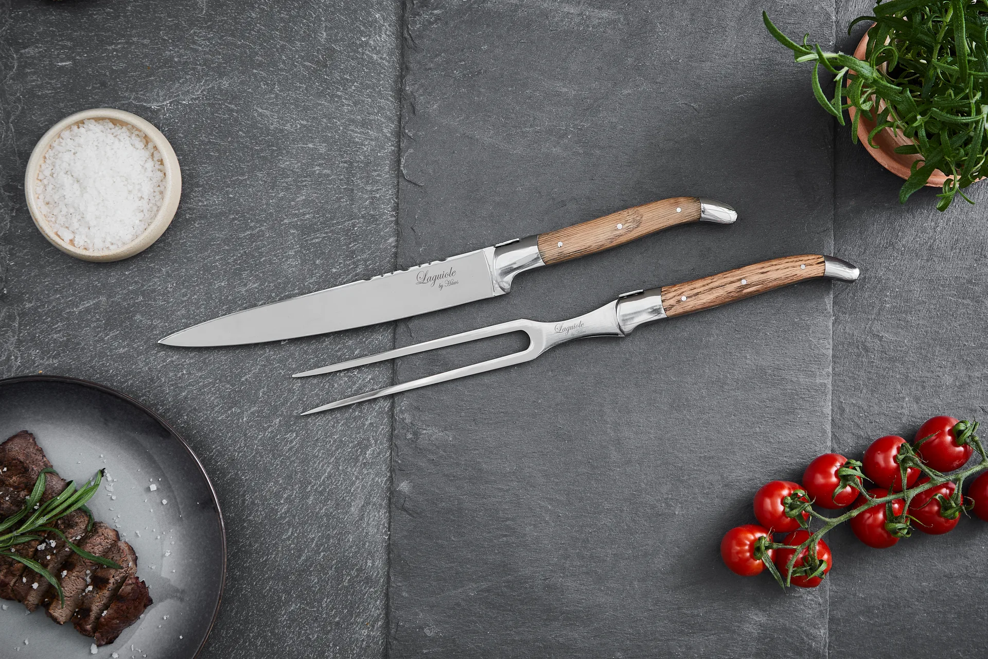 Ensemble à découper Laguiole By Hâws 2 pièces, Oak Hâws