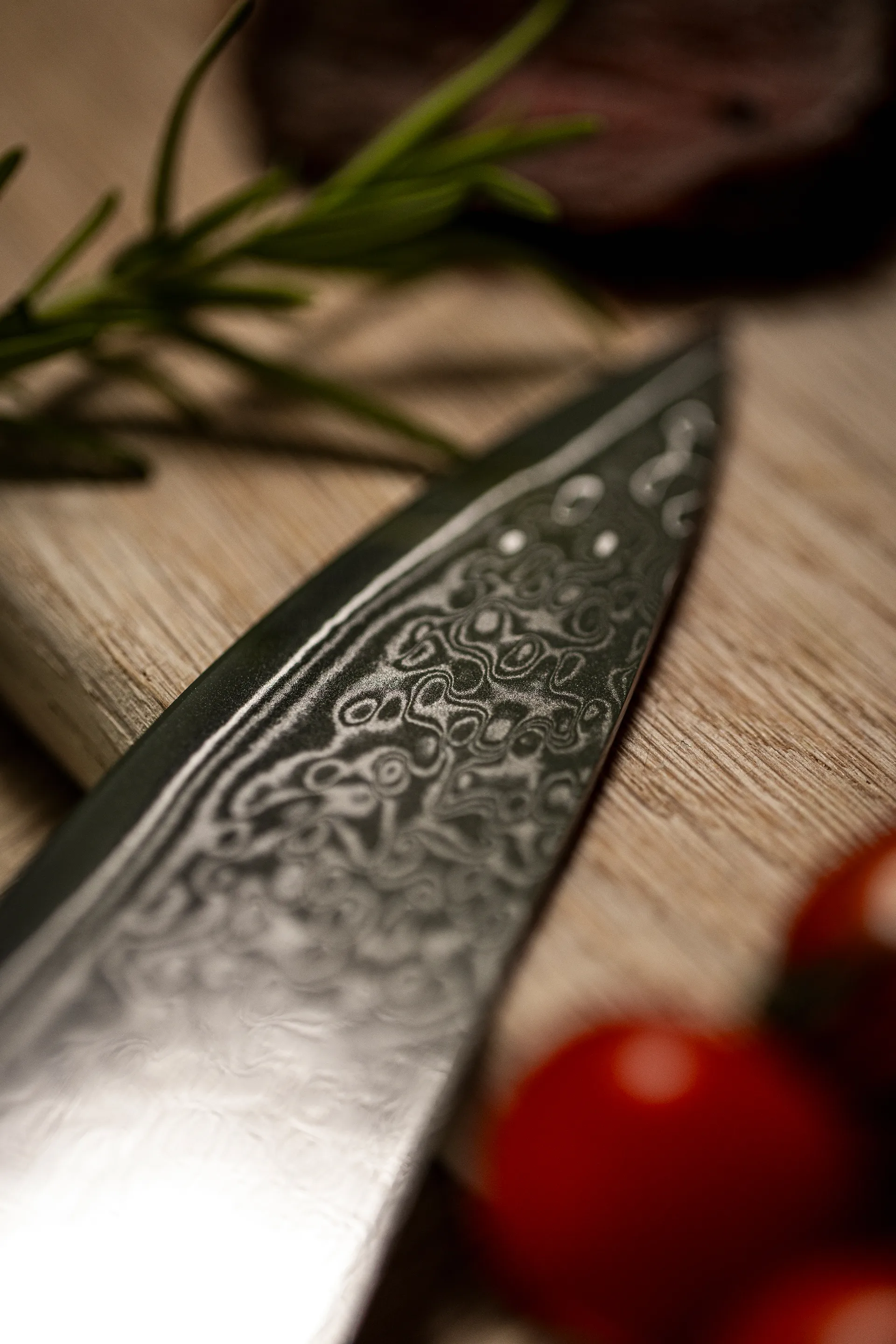 Ensemble de couteaux Damascus 6 pièces, Brun-acier inoxydable Hâws