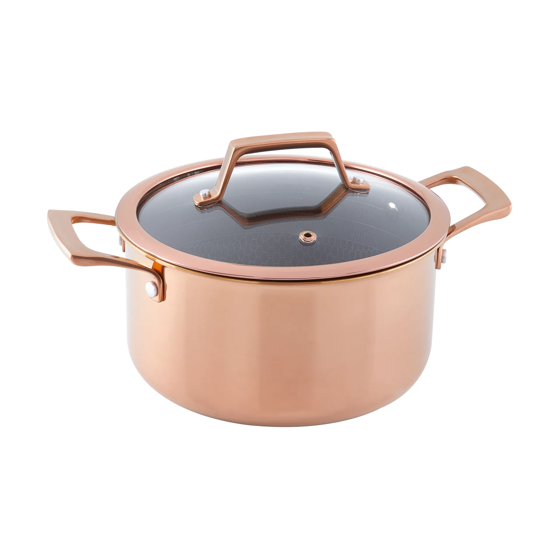 Faitout Hâws Santo avec couvercle, revêtement hybride 3,4 L, Rose Gold Hâws