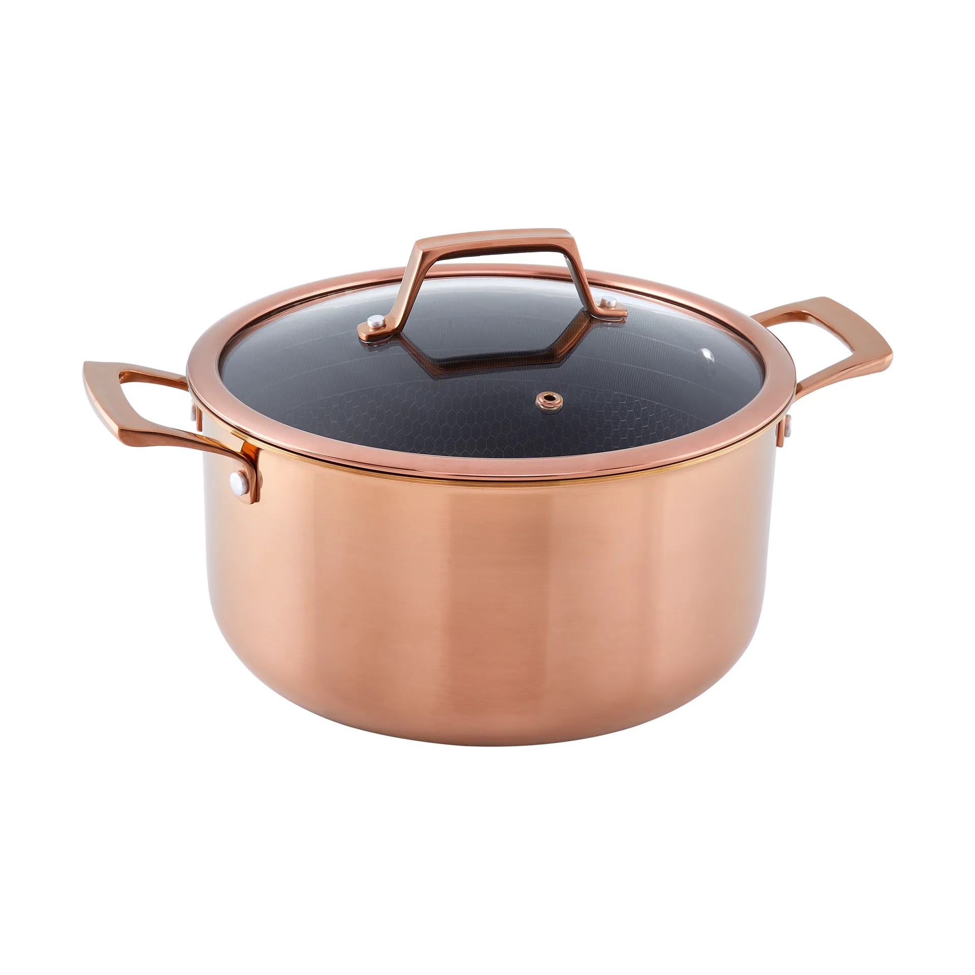 Faitout Hâws Santo avec couvercle, revêtement hybride 5,8 L, Rose Gold Hâws