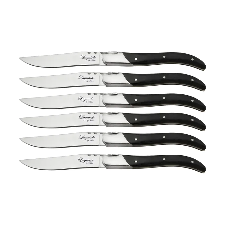 Fourchettes à steak Laguiole By Hâws, lot de 6 - Black Wood - Hâws