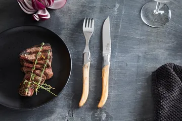 Fourchettes à steak Laguiole By Hâws, lot de 6 - Olive - Hâws