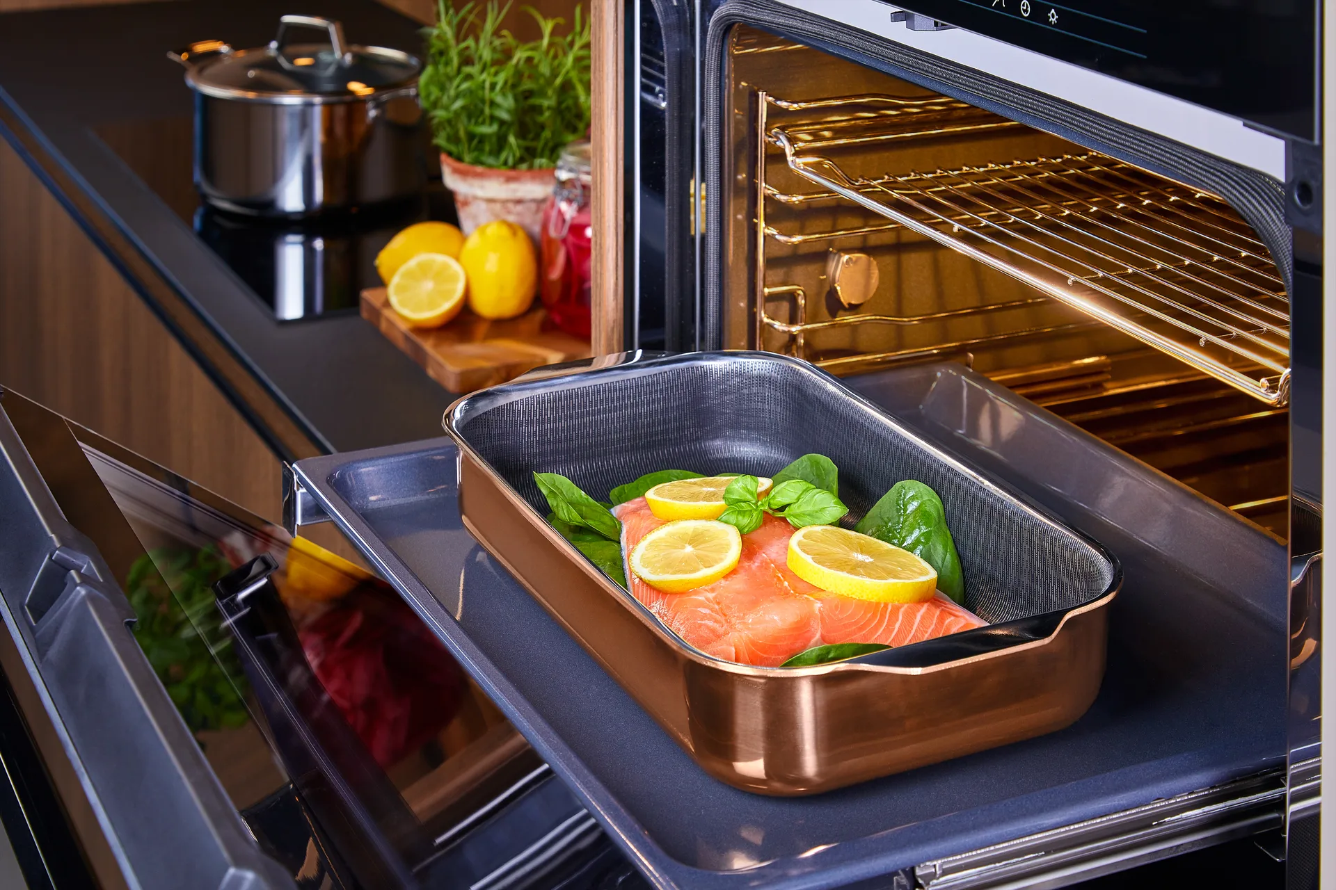 Plat à rôtir Hâws Santo à revêtement hybride rose gold, 32x18 cm Hâws