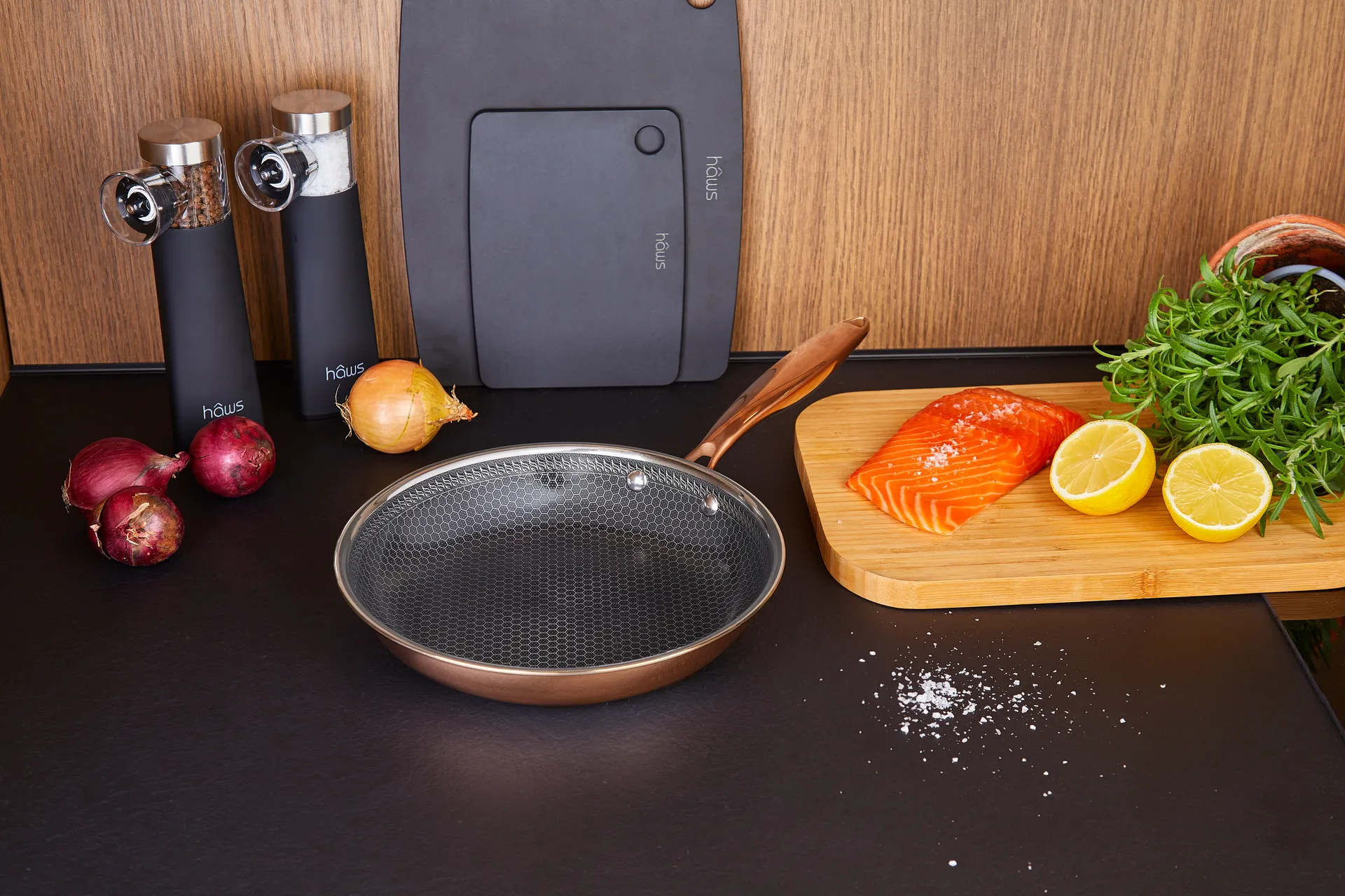 Poêle Hâws Santo à revêtement hybride rose gold, Ø24 cm Hâws