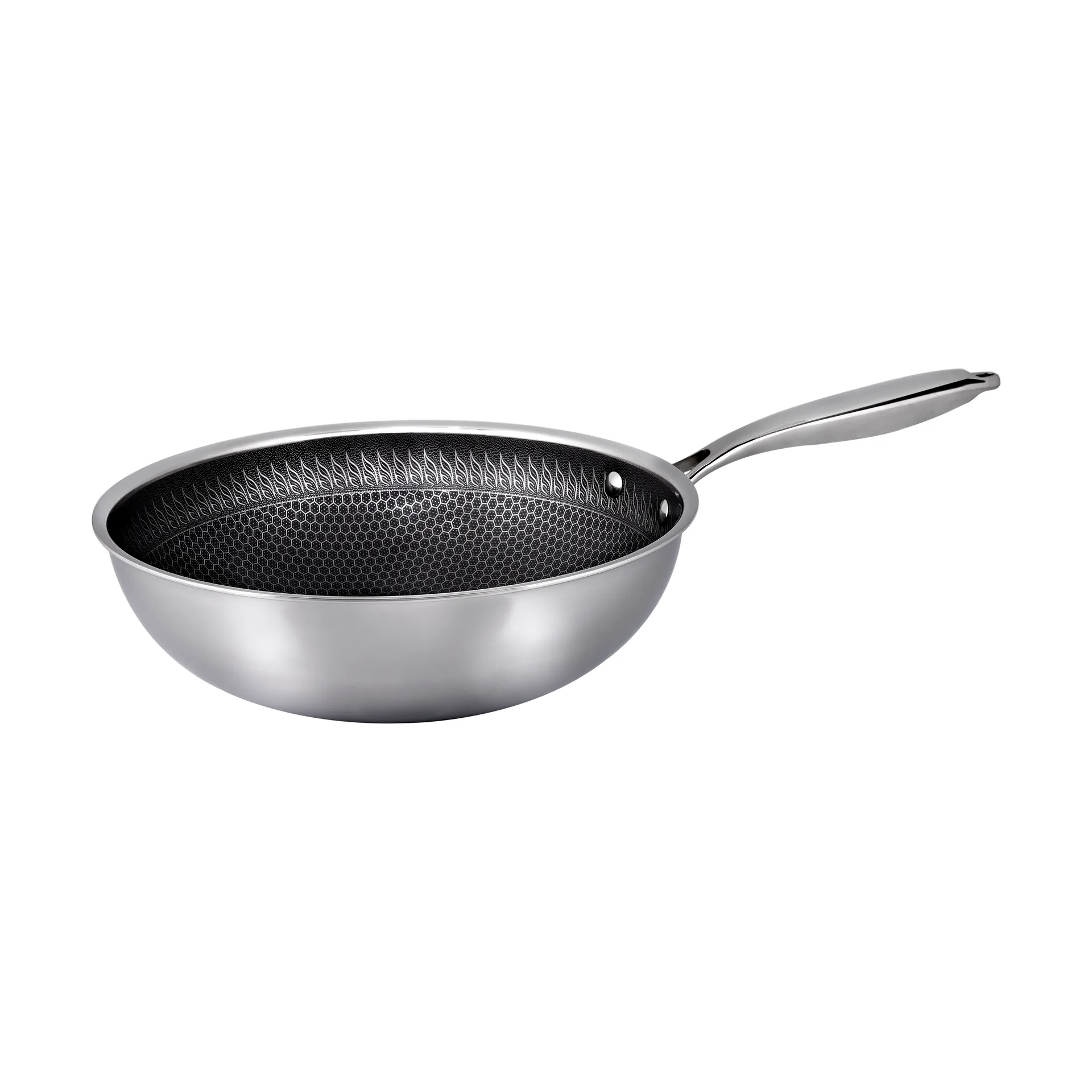 Wok Hâws Santo hybrid coating 28 cm, Acier inoxydable Hâws