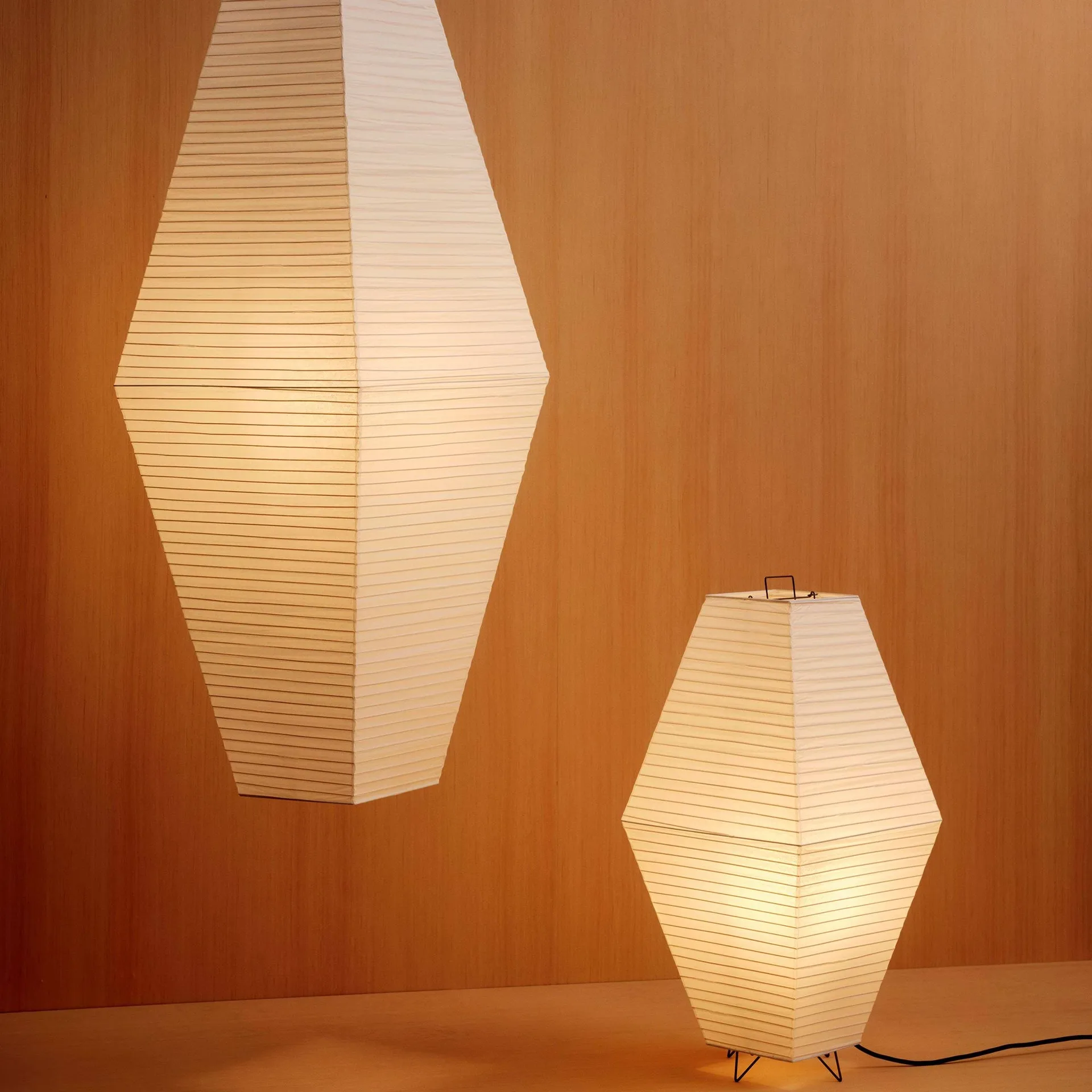 Abat-jour Paper Shade Prism pour lampadaire-lampe de table, Classic white 30x66 cm HAY
