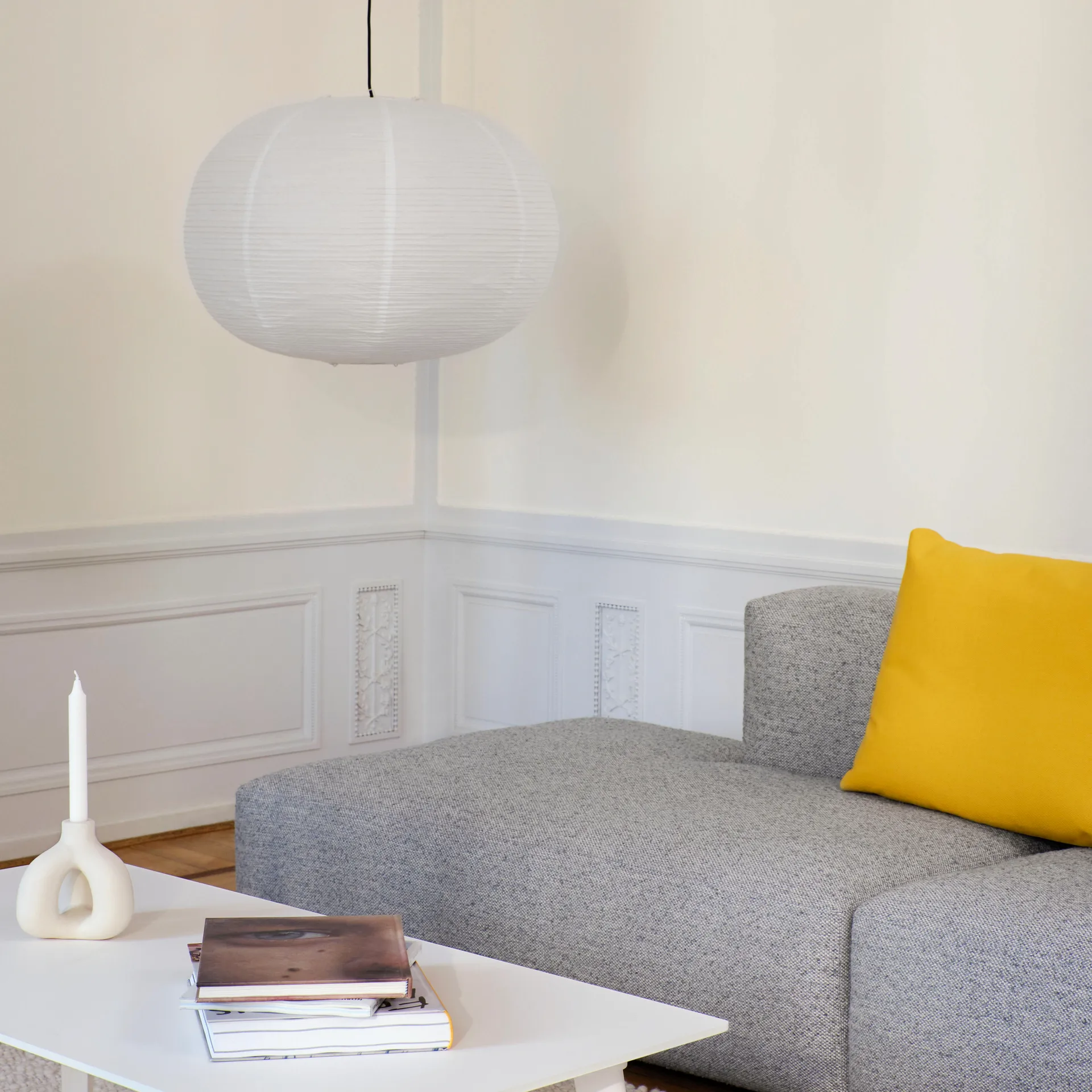 Abat-jour Rice paper ellipse, Blanc HAY