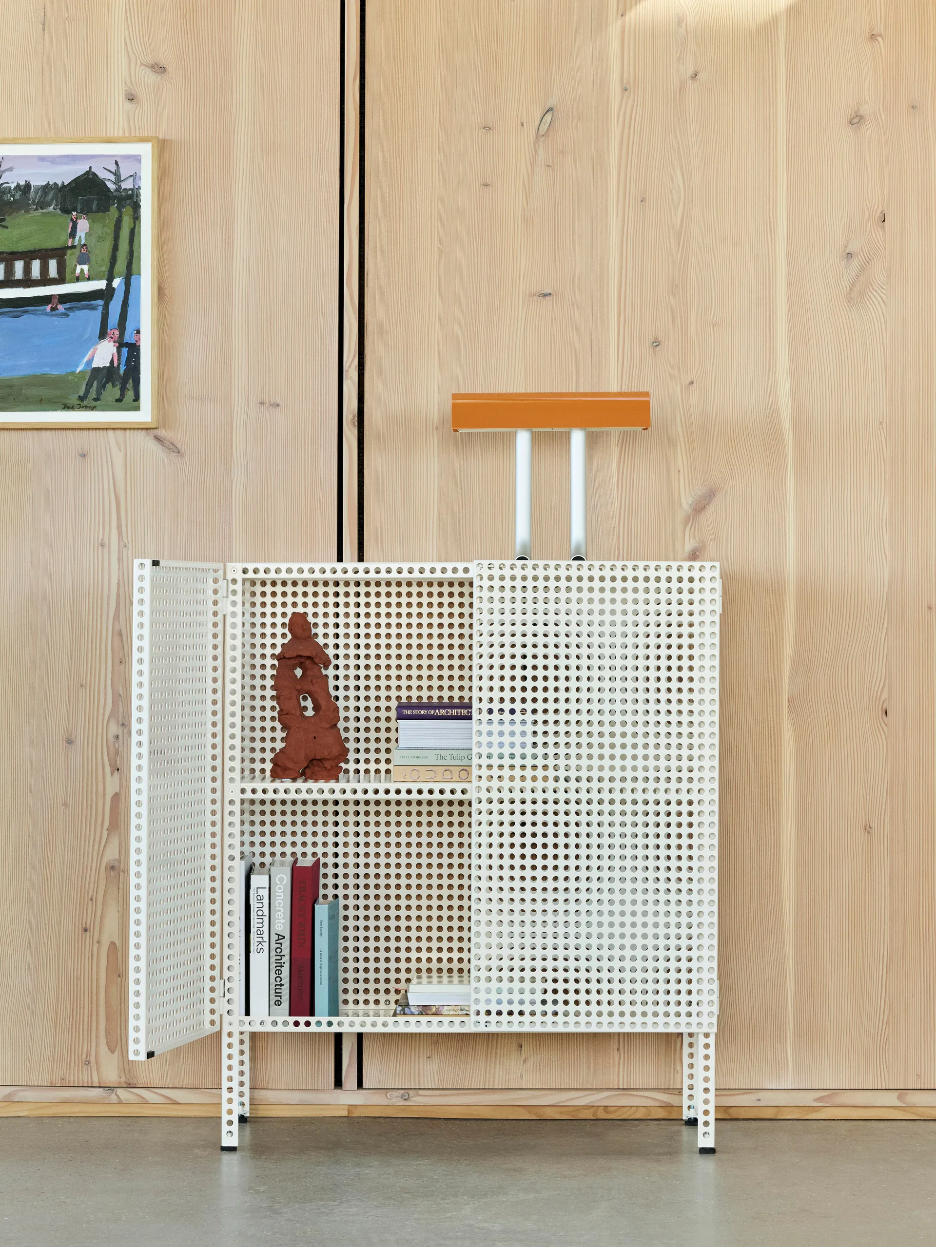 Armoire Perforated Cabinet medium, Eggshell HAY