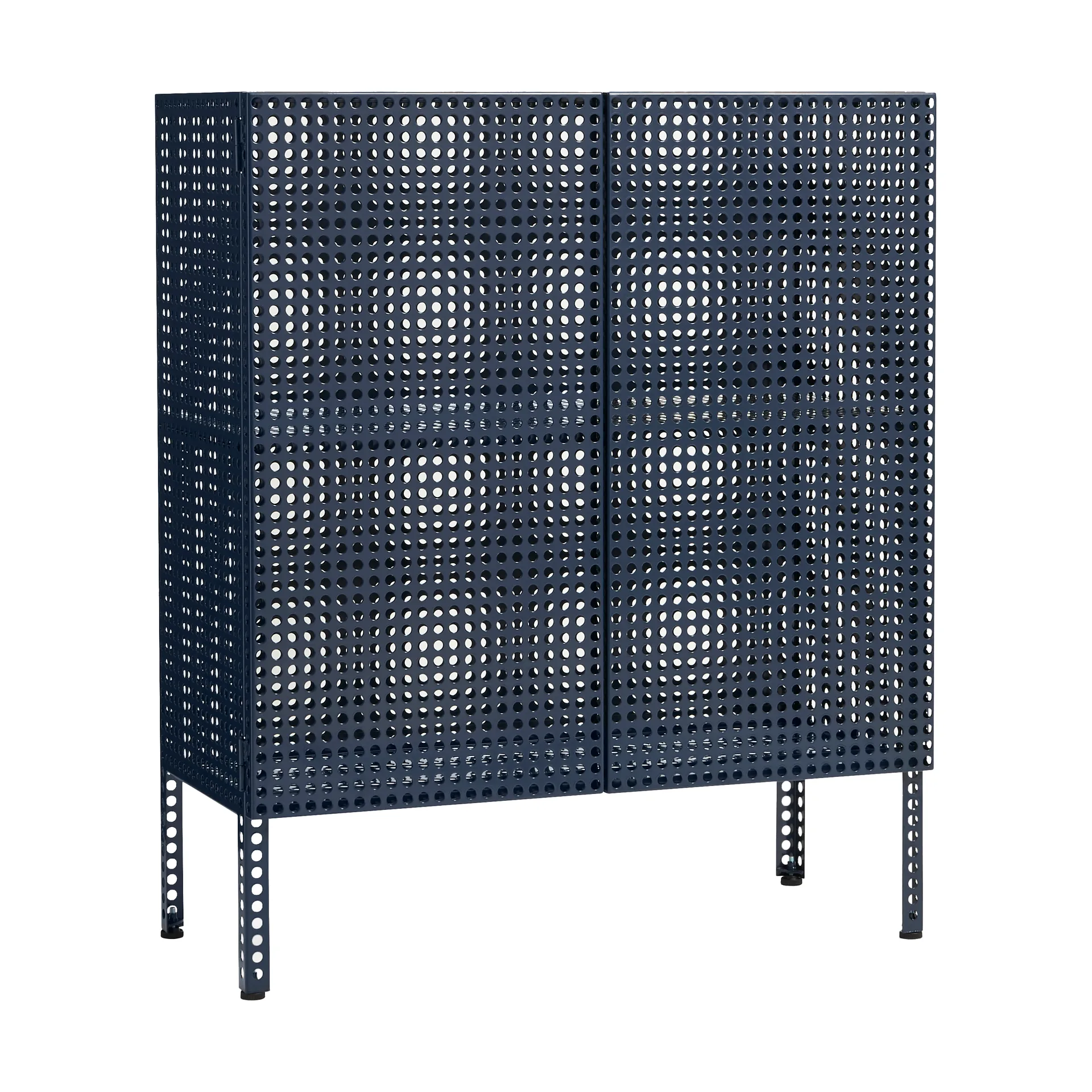 Armoire Perforated Cabinet medium, Steel blue HAY