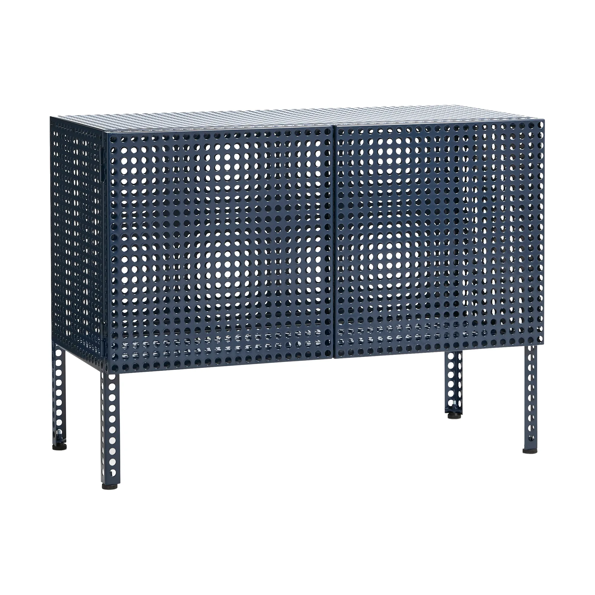 Armoire Perforated Cabinet small, Steel blue HAY