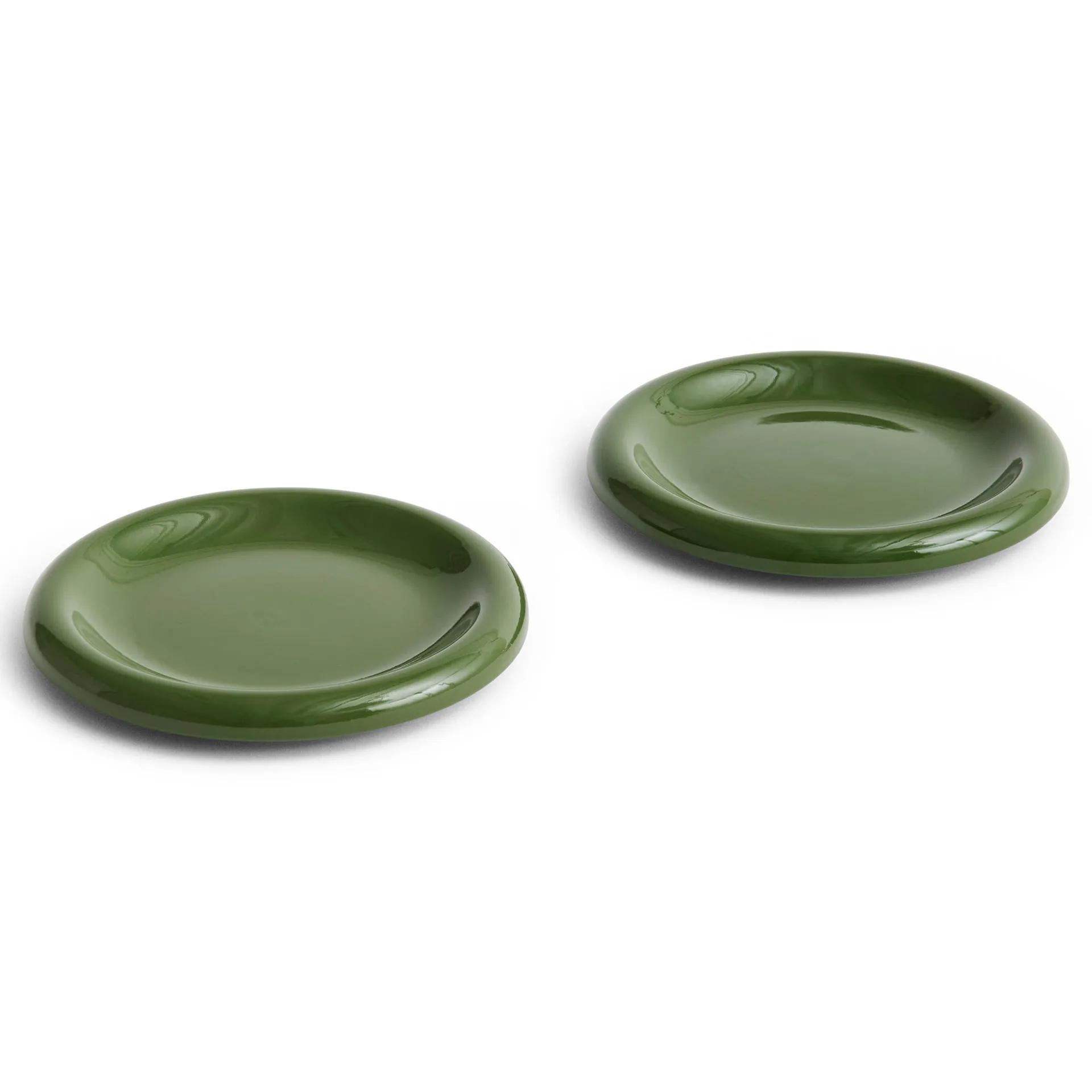 HAY Assiette Barro Green, 18 cm lot de 2 | Design Scandinave | Assiettes plates | Vert