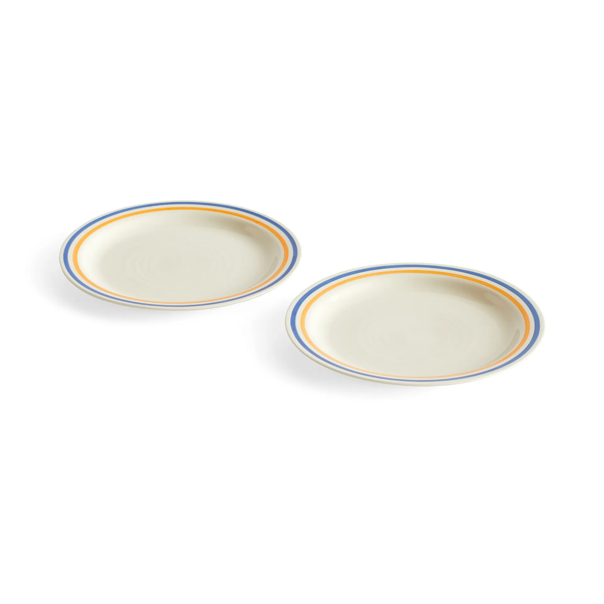 Assiette Sobremesa Ø24,5 cm Lot de 2, Blue-yellow HAY