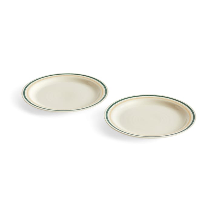 Assiette Sobremesa Ø24,5 cm Lot de 2 - Green-sand - HAY