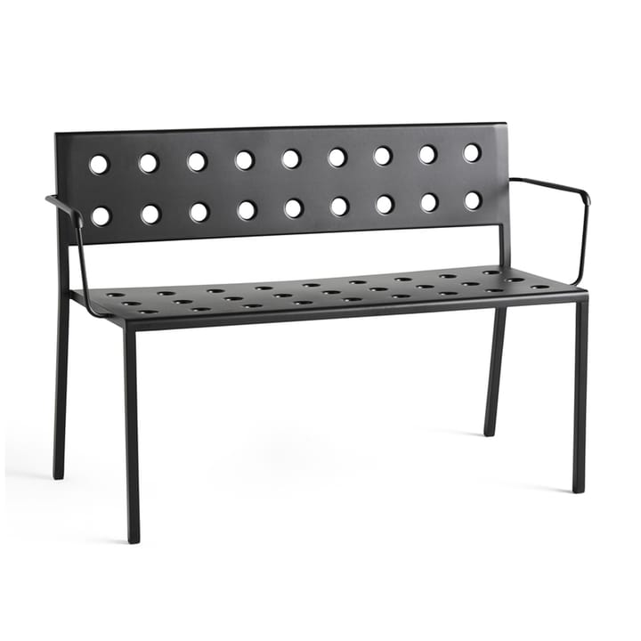 Banc Balcony Dining avec accoudoirs 121x52 cm - Anthracite - HAY