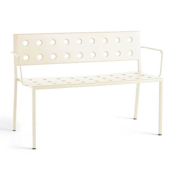 Banc Balcony Dining avec accoudoirs 121x52 cm - Chalk beige - HAY