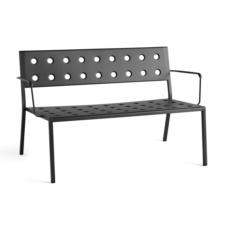 Banc Balcony Lounge avec accoudoirs 121,5x69 cm - Anthracite - HAY