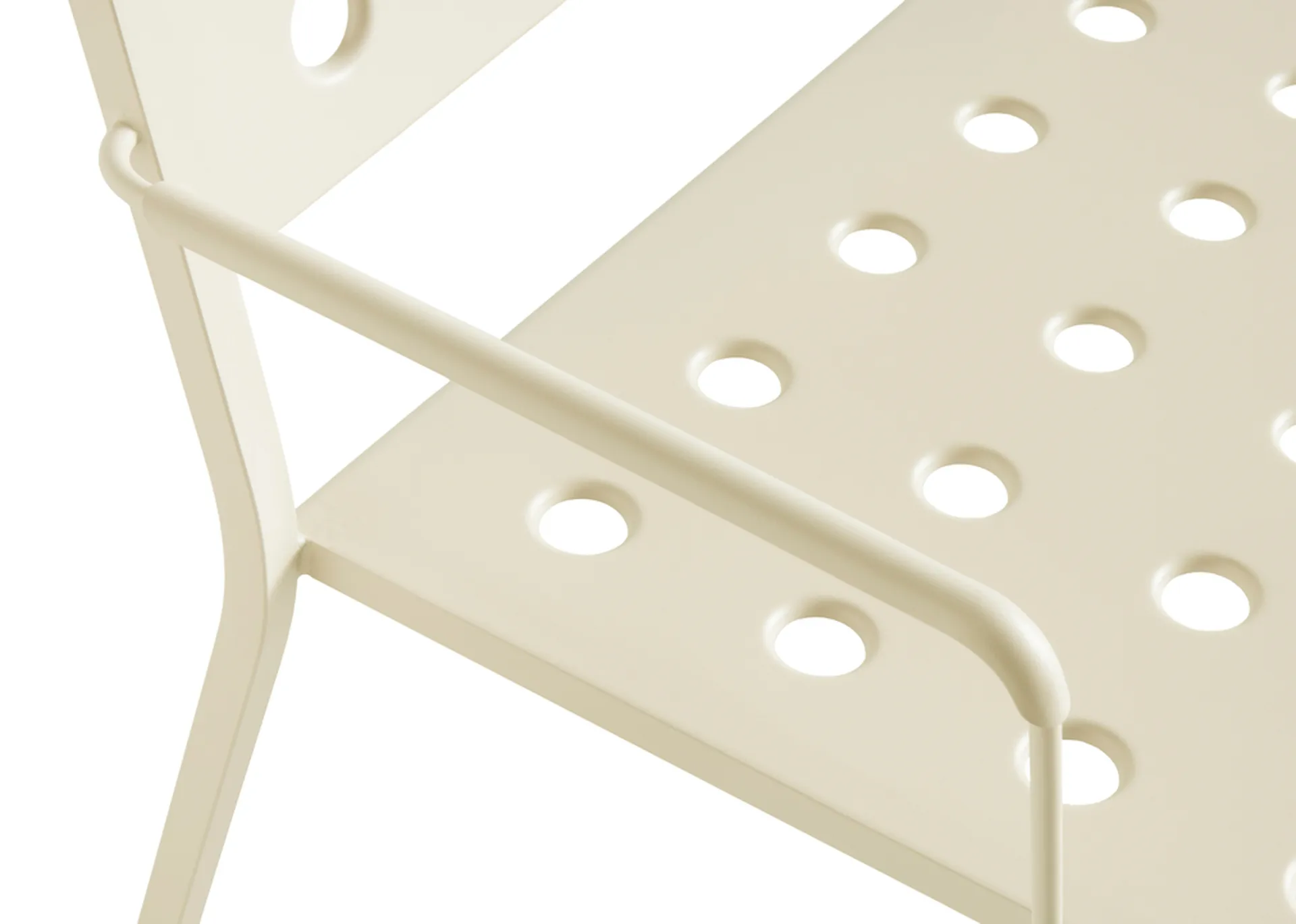 Banc Balcony Lounge avec accoudoirs 121,5x69 cm, Chalk beige HAY