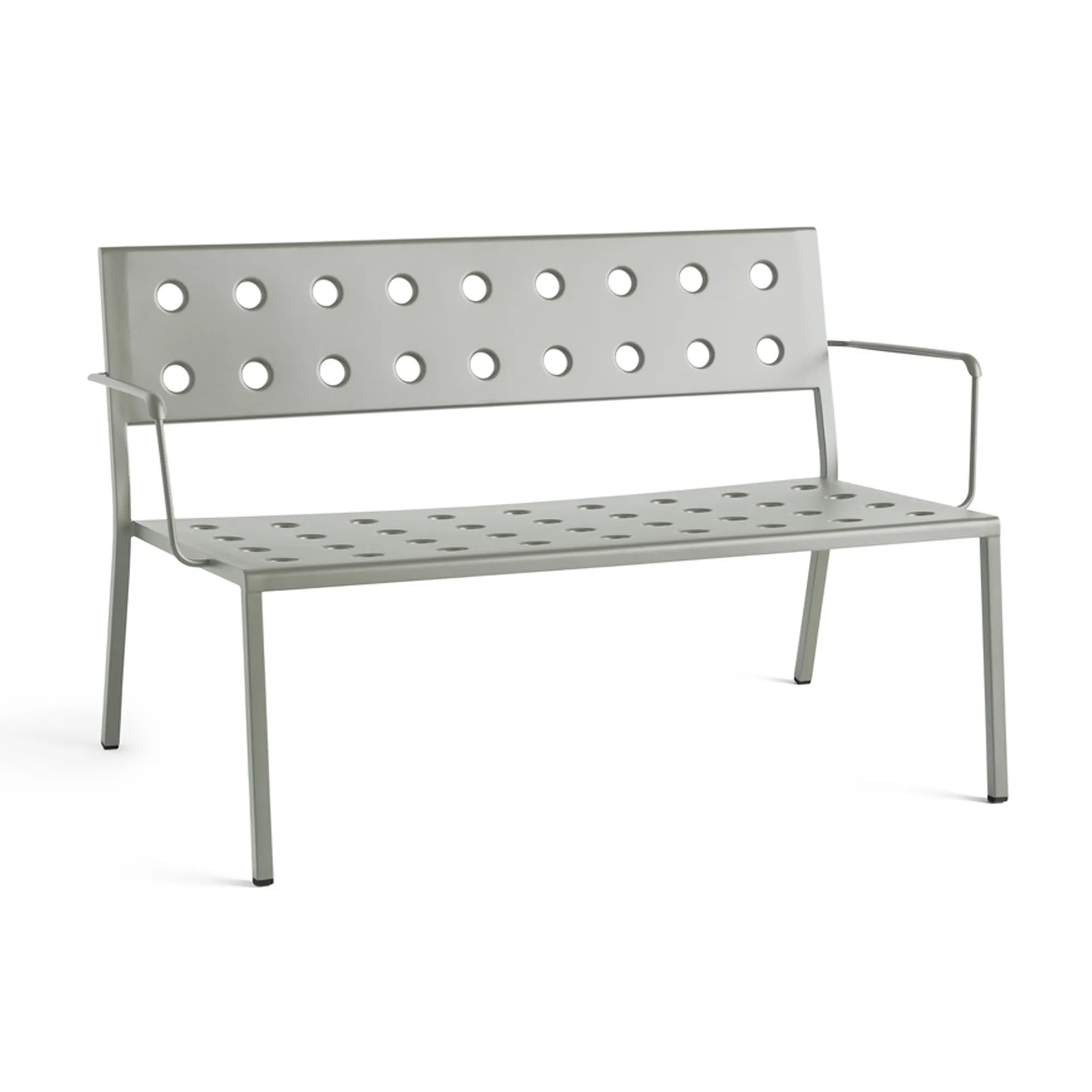 Banc Balcony Lounge avec accoudoirs 121,5x69 cm, Desert green HAY