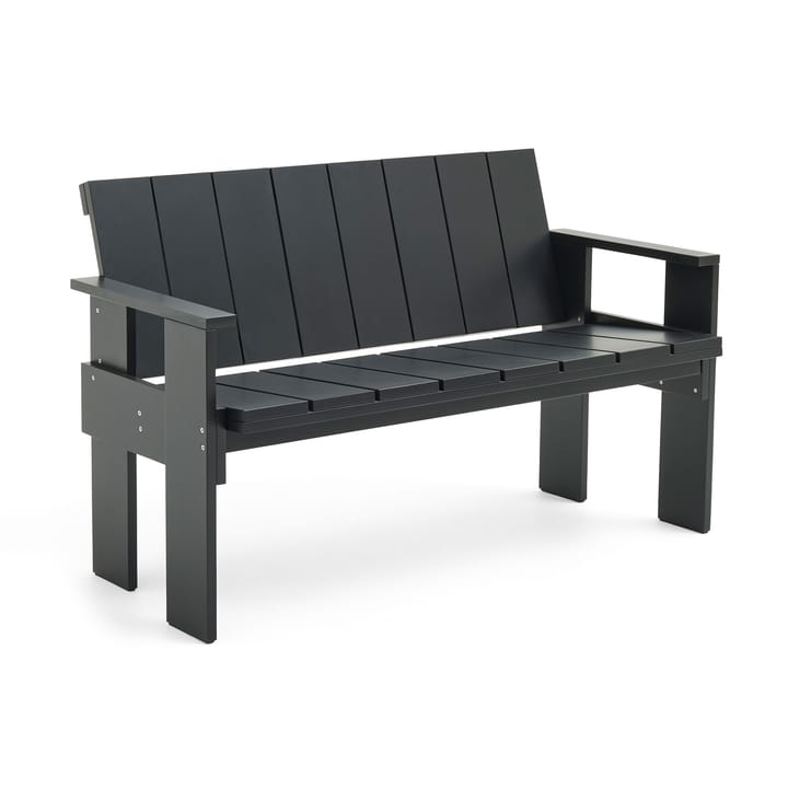 Banc Crate Dining Bench en pin laqué - Black - HAY