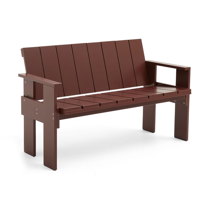Banc Crate Dining Bench en pin laqué - iron red - HAY